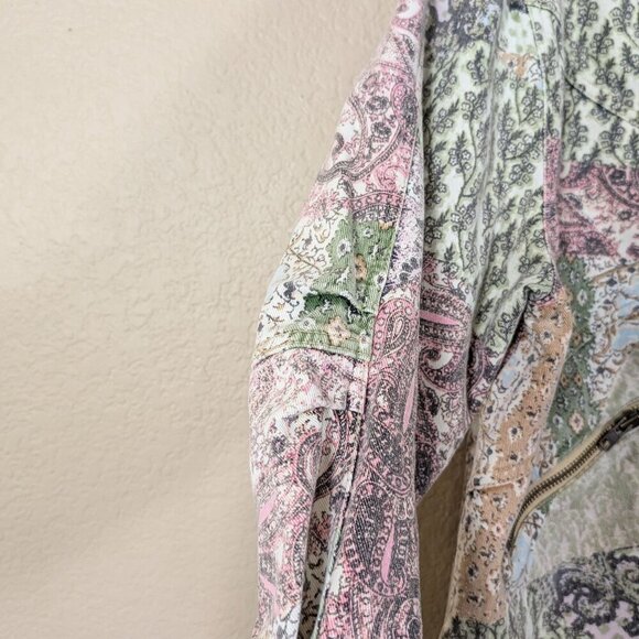 NWT Free People Nadia Moto Jacket Mixed Print ASO Devi Never Have I ever - Picture 5 of 14